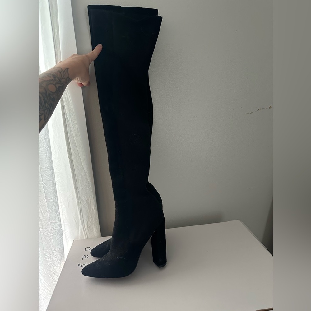 Steve Madden Black Over-the-Knee Boots